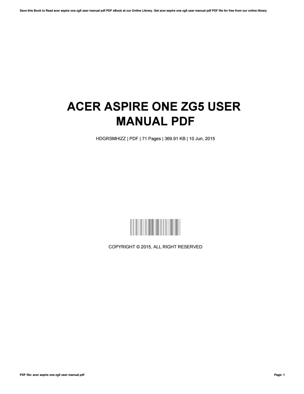 Acer Aspire V5-5 User Manual